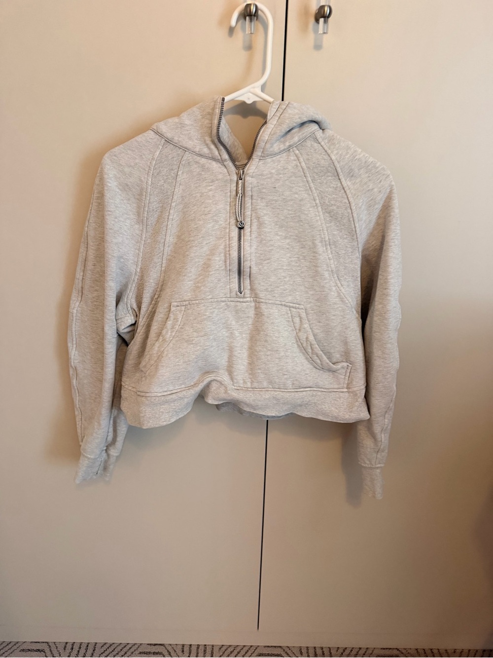 lululemon athletica Light Gray Scuba Hoodie Sweater